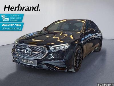 Gebraucht Mercedes E220 AMG 197 PS (144 kW) 2024 Metalliclack obsidianschwarz m Limousine