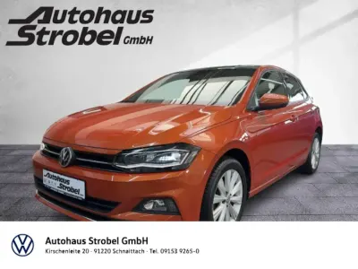 Gebraucht VW Polo Highline 95 PS (69 kW) 2018 Energetic orange metallic (metallic) Kleinwagen