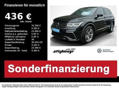 Deep black perleffekt Gebraucht 2021 VW Tiguan R-line SUV | 30.970 € (Fairer Preis)