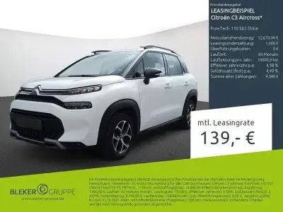 Gebraucht Citroën C3 Aircross PureTech 110 PS (80 kW) 2023 Weiß SUV