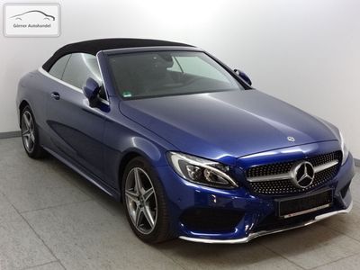 Usata Mercedes C250 AMG line 211 CV (155 kW) 2018 Blu Cabrio