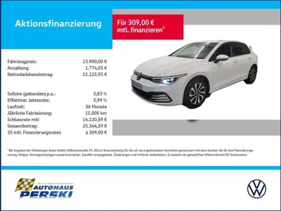 Gebraucht VW Golf VIII Active 131 PS (96 kW) 2022 Pure white Limousine
