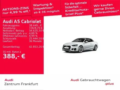 Używany Audi A5 Cabriolet S-Line 204 KM (150 kW) 2023 Biały Kabriolet