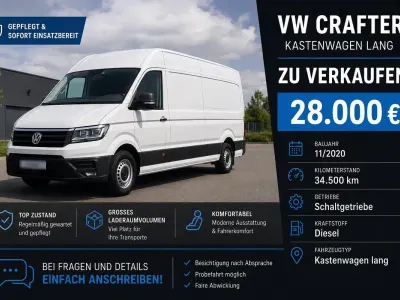 Gebraucht VW Crafter 140 PS (102 kW) 2020 Weiß Van