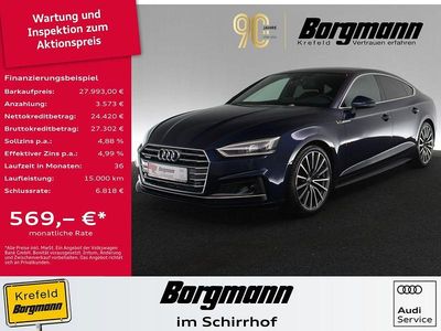 Blau / navarrablau Gebraucht 2019 Audi A5 Sportback Sport Kleinwagen | 27.993 € (Fairer Preis)