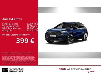 Blau (navarrablau metallic) Gebraucht 2025 Audi Q4 e-tron S-Line SUV | 52.480 € (Etwas zu teuer)