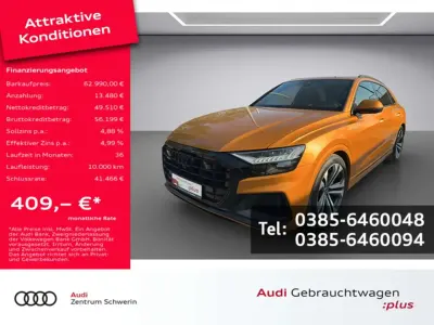 Gebraucht Audi Q8 S-Line 286 PS (210 kW) 2023 Drachenorange metallic SUV