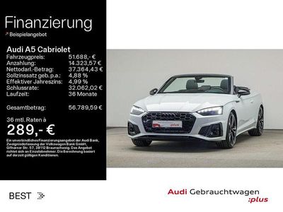 Gebraucht Audi A5 Cabriolet S-Line 265 PS (194 kW) 2024 Gletscherweiß metallic Cabrio