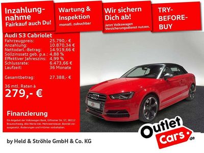 Gebraucht Audi S3 Cabriolet Sport 300 PS (220 kW) 2016 N9 misanorot perleffekt Cabrio