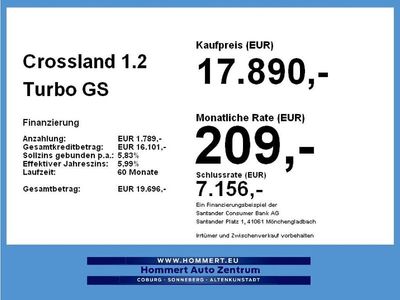 Gebraucht Opel Crossland X GS Line 131 PS (96 kW) 2022 Jade weiss (metallic) SUV