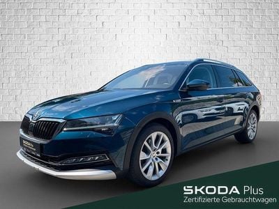 Lavablau metallic Gebraucht 2020 Skoda Superb Scout 4x4 Kombi | 30.970 € (Etwas zu teuer)