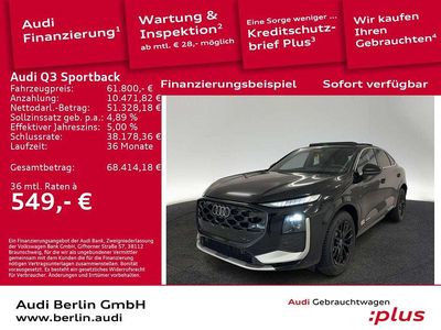 Gebraucht Audi Q3 204 PS (150 kW) 2025 Mythosschwarz metallic SUV