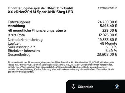 Gebraucht BMW X4 M Sport 190 PS (139 kW) 2017 Sophistograu (grau) SUV