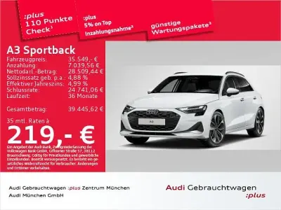 Używany Audi A3 Ambiente 150 KM (110 kW) 2025 Biały Sedan/Limuzyna