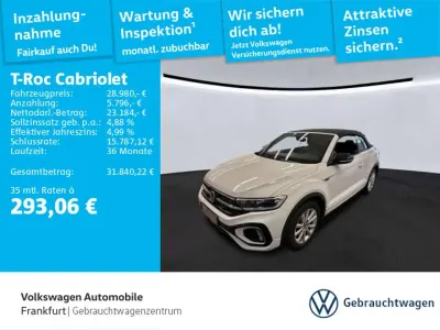 Gebraucht VW T-Roc Cabriolet R-line 150 PS (110 kW) 2022 Weiß Cabrio