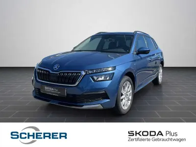 Gebraucht Skoda Kamiq Clever 110 PS (80 kW) 2021 Titanblau metallic (metallic) SUV