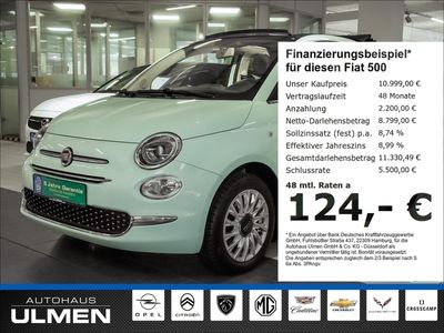 gebraucht Fiat 500 Cabrio 1.2 Lounge Faltdach Radio-Touch+USB Bluetooth Klima Tempomat Alu Bordcomputer