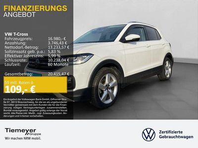 Weiß Gebraucht 2022 VW T-Cross Style SUV | 16.980 € (Fairer Preis)