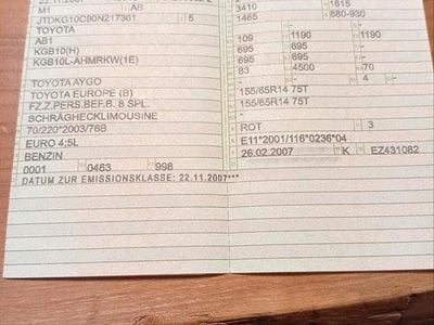 Usata Toyota Aygo 68 CV (50 kW) 2007 Rosso Utilitaria