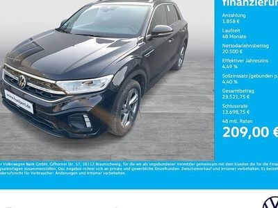 Käytetty VW T-Roc R-line 110 HP (80 kW) 2023 Musta Katumaasturi