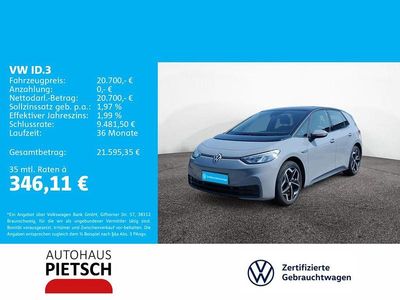 Gebraucht VW ID.3 Comfortline 110 kW (150 PS) 2022 Grau Kleinwagen