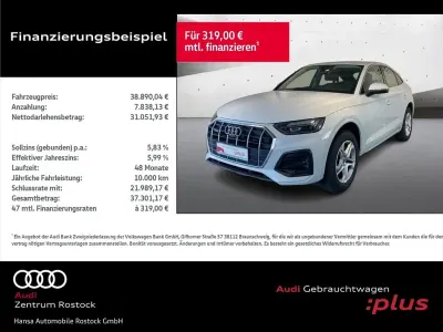 Gebraucht Audi Q5 Sportback Performance 204 PS (150 kW) 2023 Gletscherweiß metallic SUV