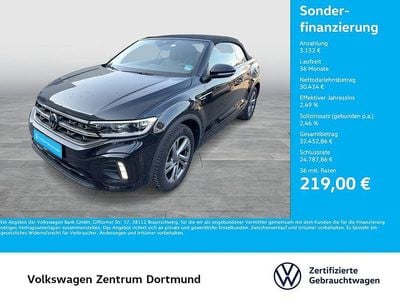 Gebraucht VW T-Roc Cabriolet R-line 150 PS (110 kW) 2025 Schwarz Cabrio