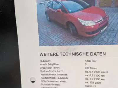 Używany Citroën C4 88 KM (64 kW) 2004 Czerwony Coupe