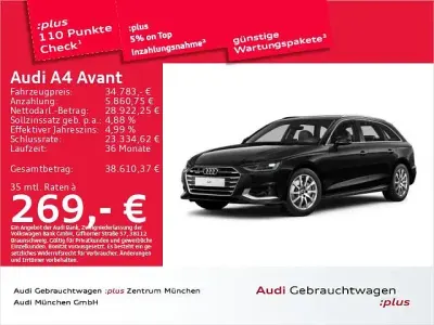 Używany Audi A4 Advanced 204 KM (150 kW) 2023 Czarny Kombi