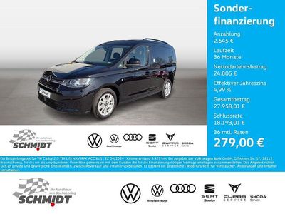 Second-hand VW Caddy Life 102 CP (75 kW) 2024 Negru Monovolum