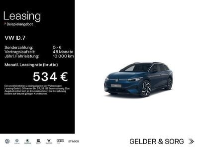 Aquamarinblau metallic Gebraucht 2024 VW ID.7 Pro Kombi | 49.480 € (Fairer Preis)