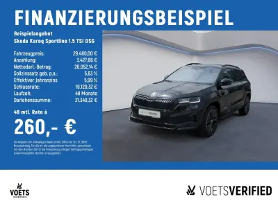 Gebraucht Skoda Karoq SportLine 150 PS (110 kW) 2024 Schwarz SUV