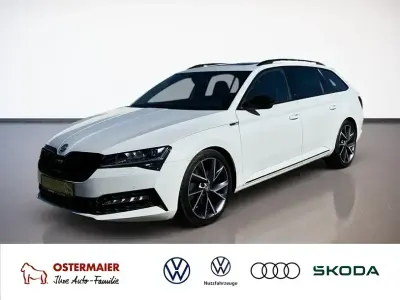 Gebraucht Skoda Superb SportLine 190 PS (139 kW) 2020 Moonweiß perleffekt Kombi