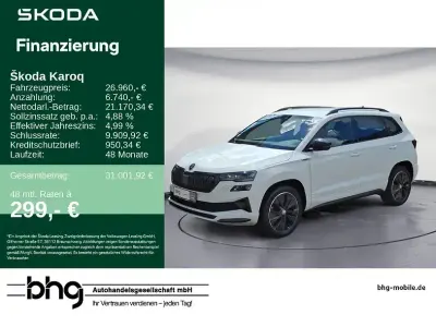 Gebraucht Skoda Karoq SportLine 150 PS (110 kW) 2023 Weiß SUV