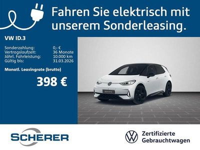 Gebraucht VW ID.3 GTX 210 kW (286 PS) 2025 Gletscherweiß metallic / schwarz (metallic) Kleinwagen