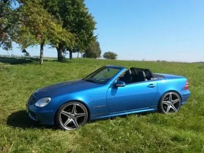 Gebraucht Mercedes SLK200 163 PS (119 kW) 2002 Blau Cabrio