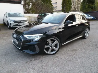 Używany Audi A3 S-Line 150 KM (110 kW) 2021 Czarny Sedan/Limuzyna