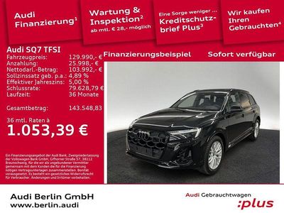 Mythosschwarz metallic Gebraucht 2025 Audi SQ7 Ambiente SUV | 129.990 €