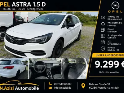 Gebraucht Opel Astra Edition 105 PS (77 kW) 2021 Schneeweiss/summitwhite/arctic Kombi