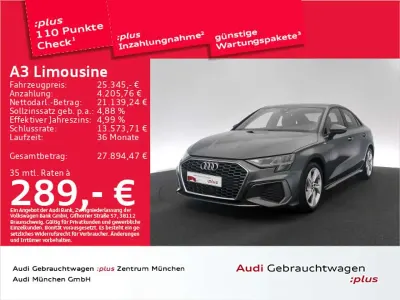 Usata Audi A3 S-Line 150 CV (110 kW) 2022 Grigio Berlina