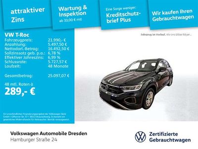 Gebraucht VW T-Roc Life 150 PS (110 kW) 2022 Deep black perleffekt SUV