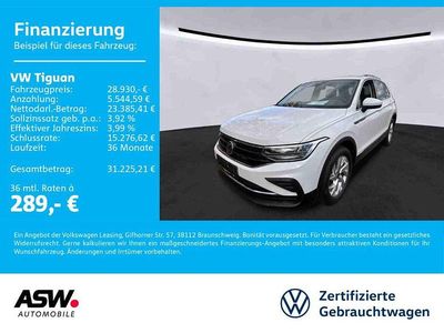 Pure white Gebraucht 2021 VW Tiguan Life SUV | 28.930 € (Fairer Preis)