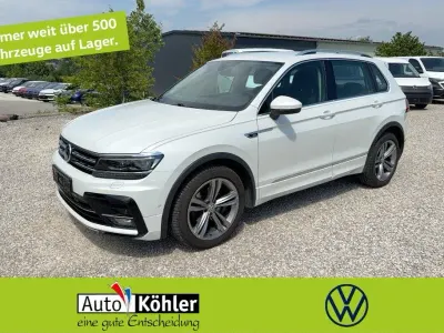 Gebraucht VW Tiguan Highline 150 PS (110 kW) 2020 Oryxweiß / titanschwarz SUV
