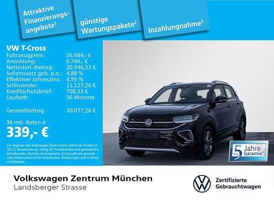 Gebraucht VW T-Cross R-line 150 PS (110 kW) 2024 Schwarz SUV