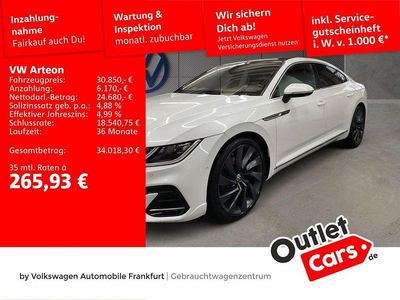 Gebraucht VW Arteon R-line 200 PS (147 kW) 2020 Oryxweiß perlmutteffekt Coupé