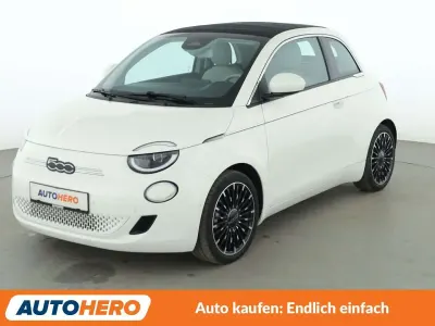 Gebraucht Fiat 500e La Prima 86 kW (118 PS) 2022 Bianco bianco/ bossa nova/calc Cabrio