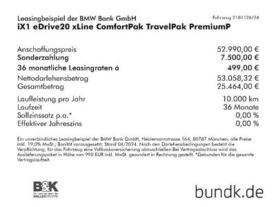 gebraucht BMW iX1 eDrive20 xLine ComfortPak TravelPak PremiumP