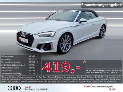 Weiß Gebraucht 2021 Audi A5 Cabriolet S-Line Cabrio | 38.980 € (Teuer)
