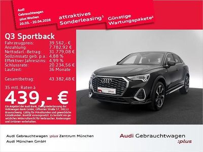 Gebraucht Audi Q3 Sportback S-Line 245 PS (180 kW) 2022 Schwarz SUV