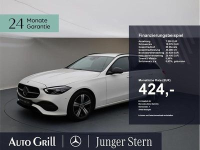 Gebraucht Mercedes C220 Night 200 PS (147 kW) 2023 Unilack polarweiss Kombi